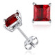 Austrian Crystal 14K White Gold Finish Square Stud Earrings product