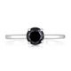 Black Cubic Zirconia .925 Sterling Silver Solitaire Ring product