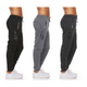 Men's Moisture-Wicking Jogger Pants with Zipper Pockets (3-Pack) product