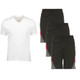 4-Piece Men's Moisture-Wicking Shorts and V-Neck T-Shirt product