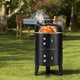 3-in-1 Vertical Charcoal Smoker Portable BBQ Grill product
