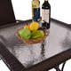 5-Piece Rattan and Glass Bar Height Dining Table Patio Set product