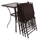 5-Piece Rattan and Glass Bar Height Dining Table Patio Set product