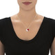 2-Piece Crystal Beaded Drop Earrings and Inscribed Heart Necklace Set product