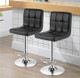 Adjustable Height Bar Stools with Modern Faux Leather Design (Set of 2) product