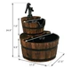 Wooden 2-Tier Barrel Waterfall Fountain product
