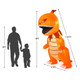 8-Foot Inflatable Halloween LED-Lit Pumpkin Head Dinosaur product