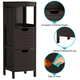 3-Tier Wooden Floor-Standing Storage Cabinet with Drawers product