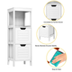 3-Tier Wooden Floor-Standing Storage Cabinet with Drawers product