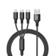 3-in-1 Nylon Braided 4-Foot Charging Cable for iPhone, Type-C, Micro USB product