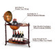 16th Century Italian Style Wood Globe Wine Bar product