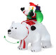 Inflatable 6.5-Foot Head-Shaking Polar Bear with Santa product