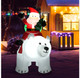 Inflatable 6.5-Foot Head-Shaking Polar Bear with Santa product