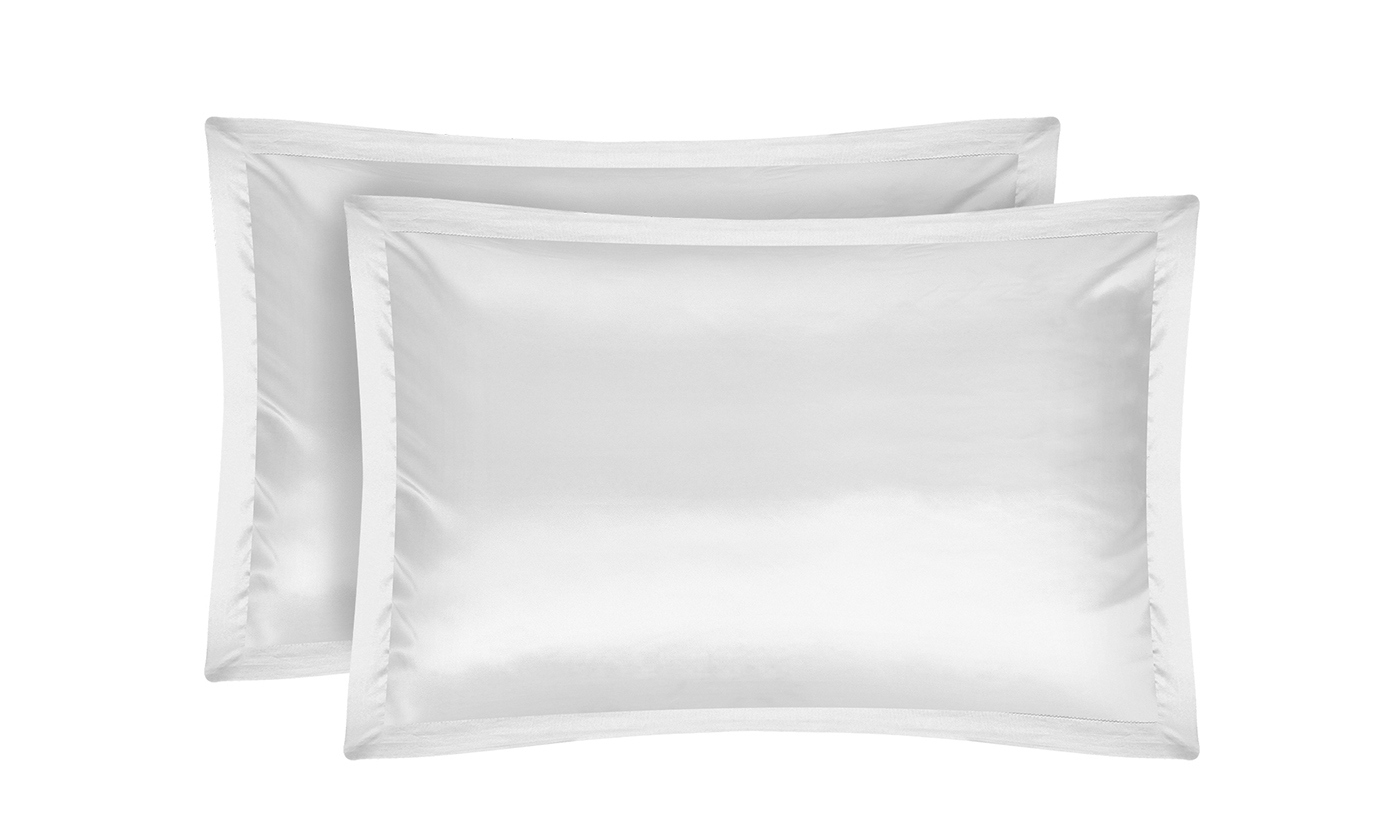 Photos - Pillowcase iMounTEK Satin   -  2-Pack Satin  WHT HG2PCSQUEENPILLOWCASE(WHITE)GPCT1063 (2-Pack)