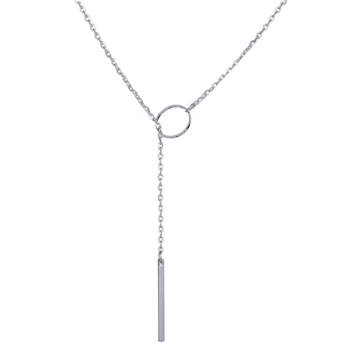 Round Stick Pendant Necklace (2 Options) - White Round Stick Pendant