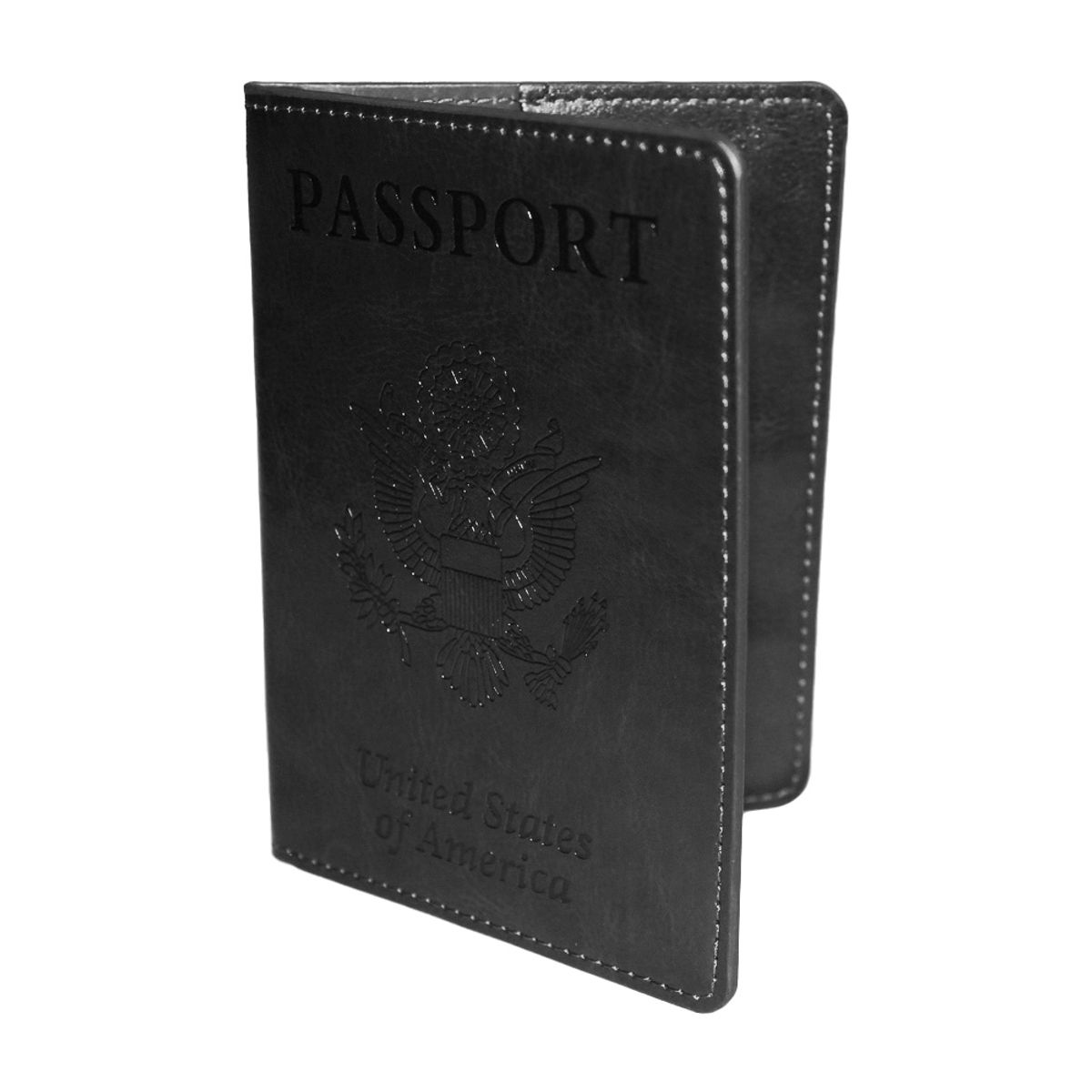 Fenzer Passport Holder Wallet Vaccine Card Leather Cover  Black Passport Vaccine Card Holder