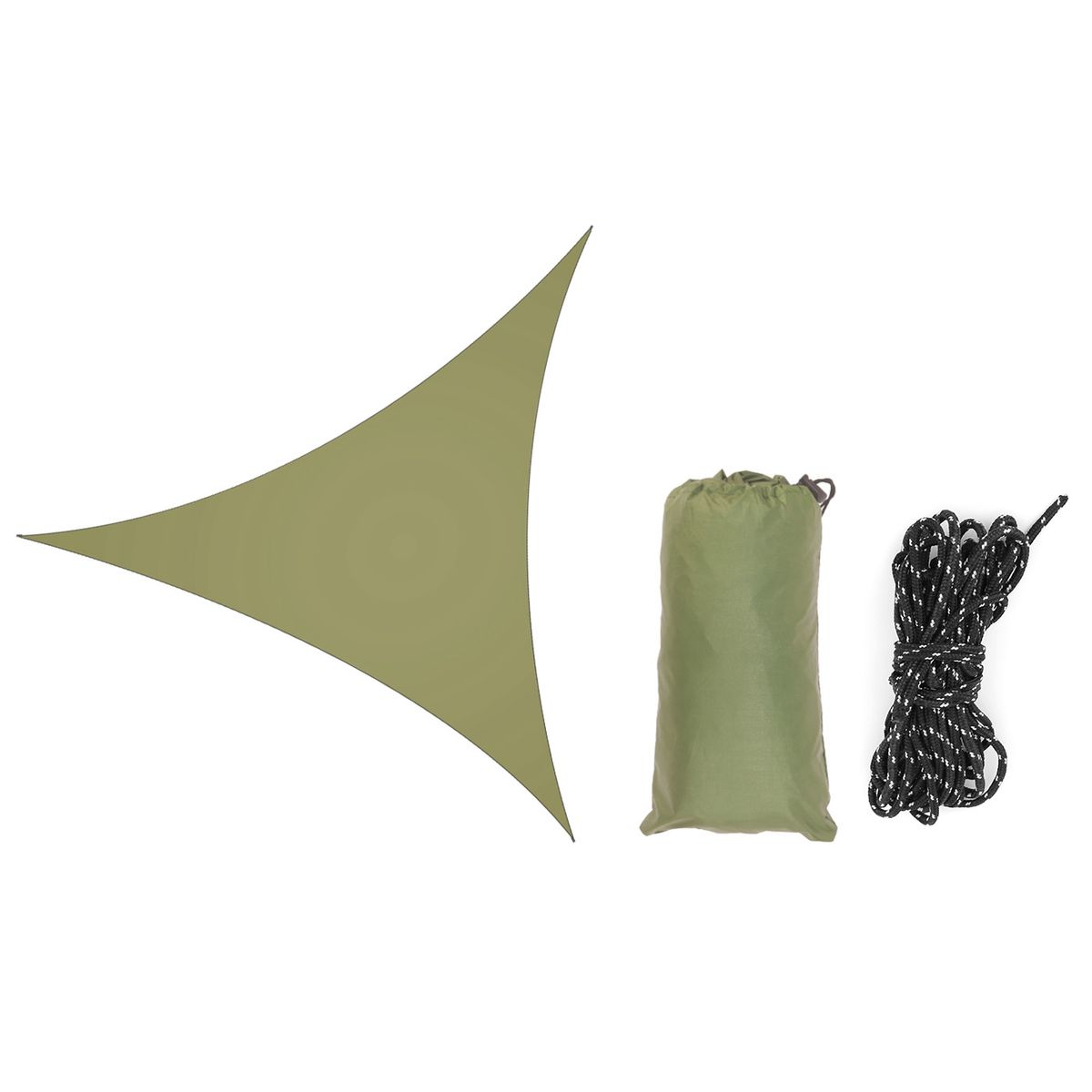 11 or 13Foot Sun Shade Sail Canopy  13ft  Army Green