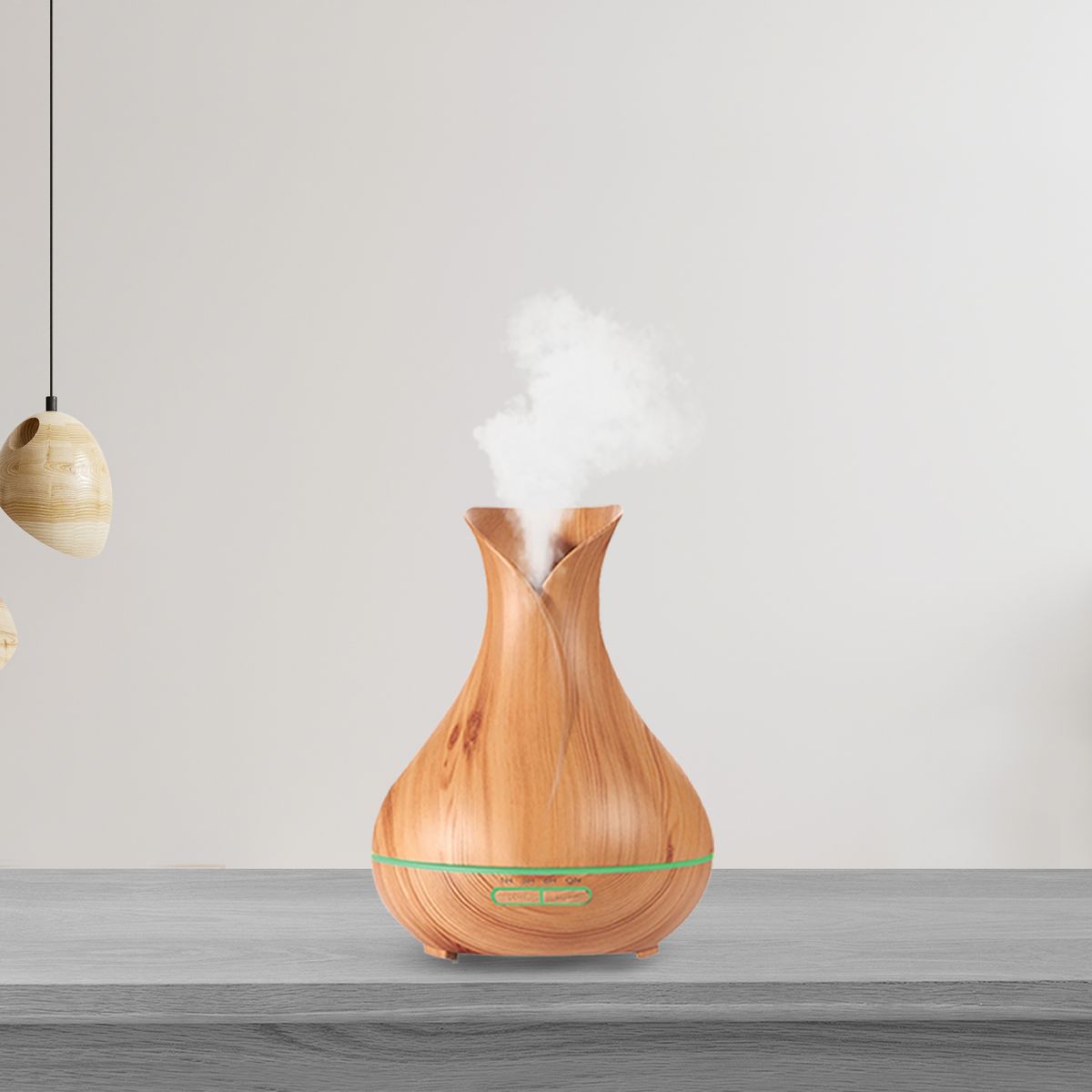 Color-Changing Diffuser Humidifier - Wood Grain-image-SKU5607637
