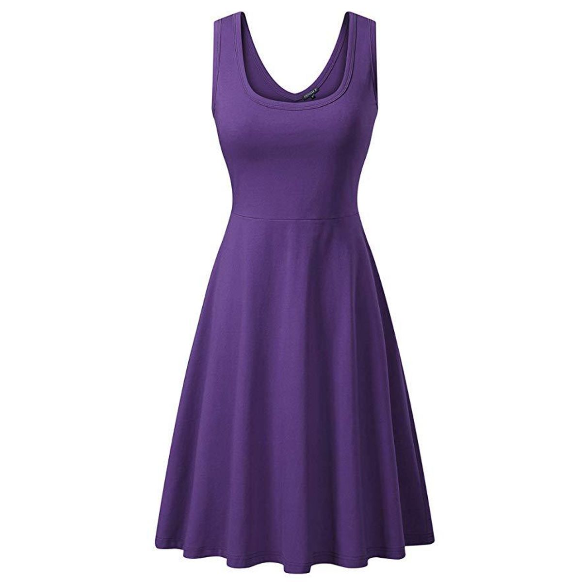 Women's Sleeveless Flared Skater Dress - PURPLE / S