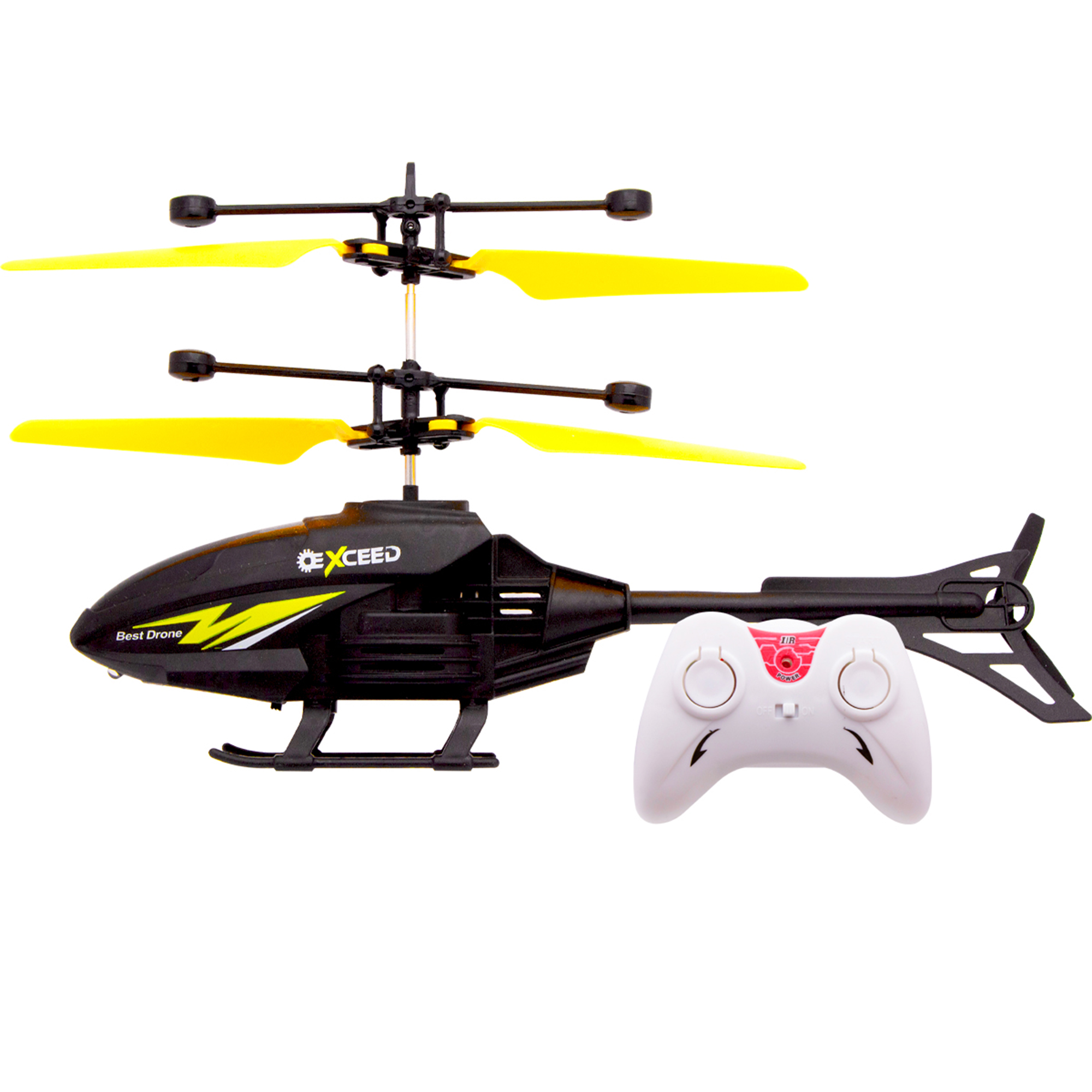 Remote Control Helicopter with Gyro Stabilizer, Infrared and 2 Channels - Yellow