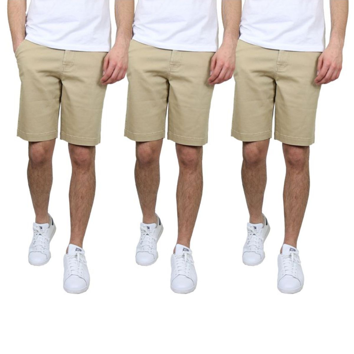 Men's Cotton Stretch Slim Fit Chino Shorts (3-Pack) - (3Pack) - J/MSB - KK-KK-KK - 42