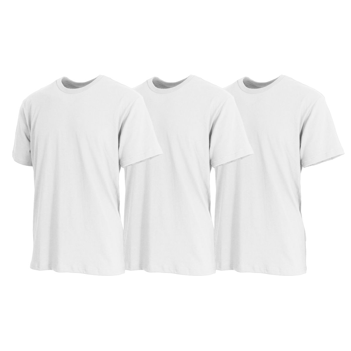 Men's Short Sleeve Classic Crew Neck Tee (3-Pack) - 2X-Large - White