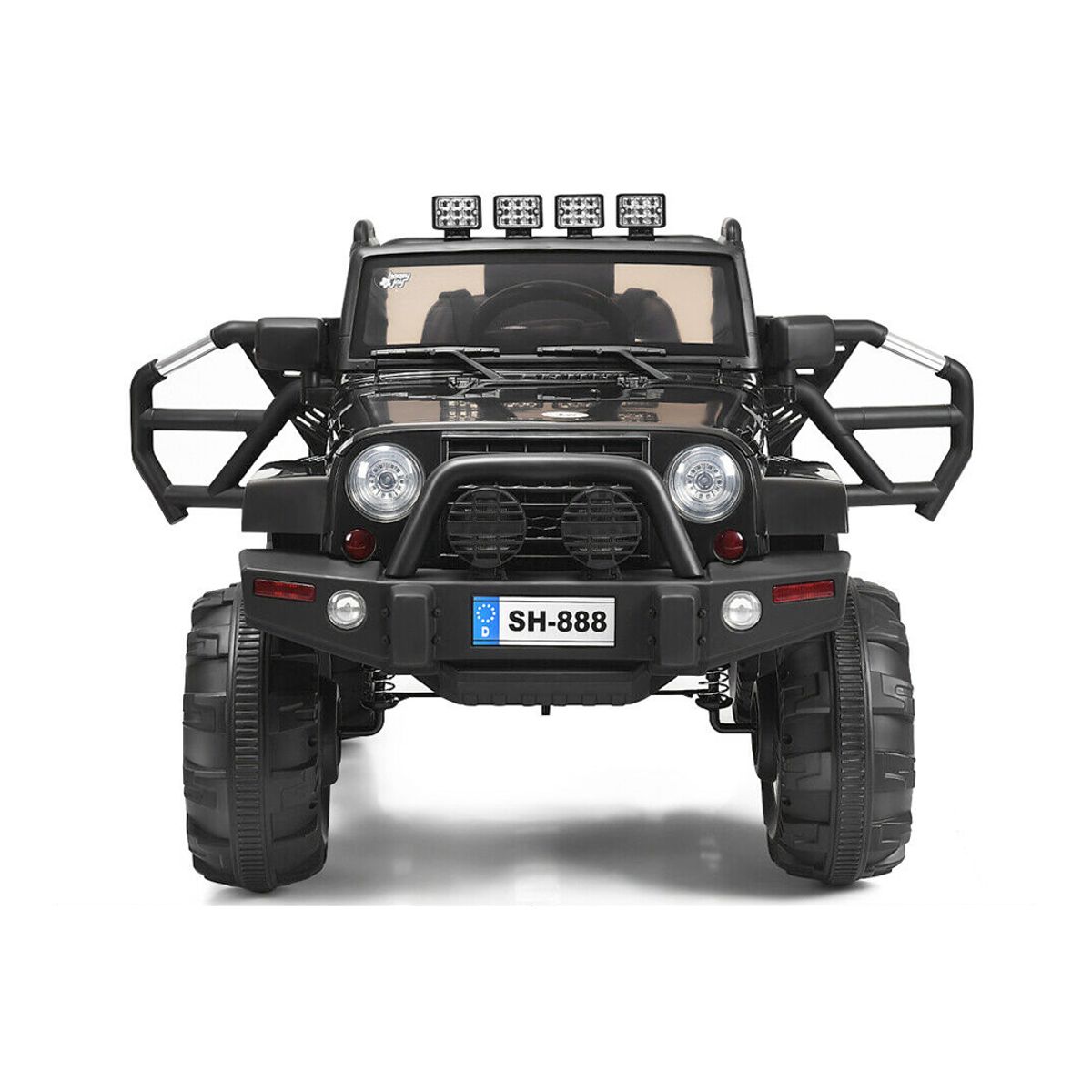 Kids' 12V Ride-on Truck with RC - Black