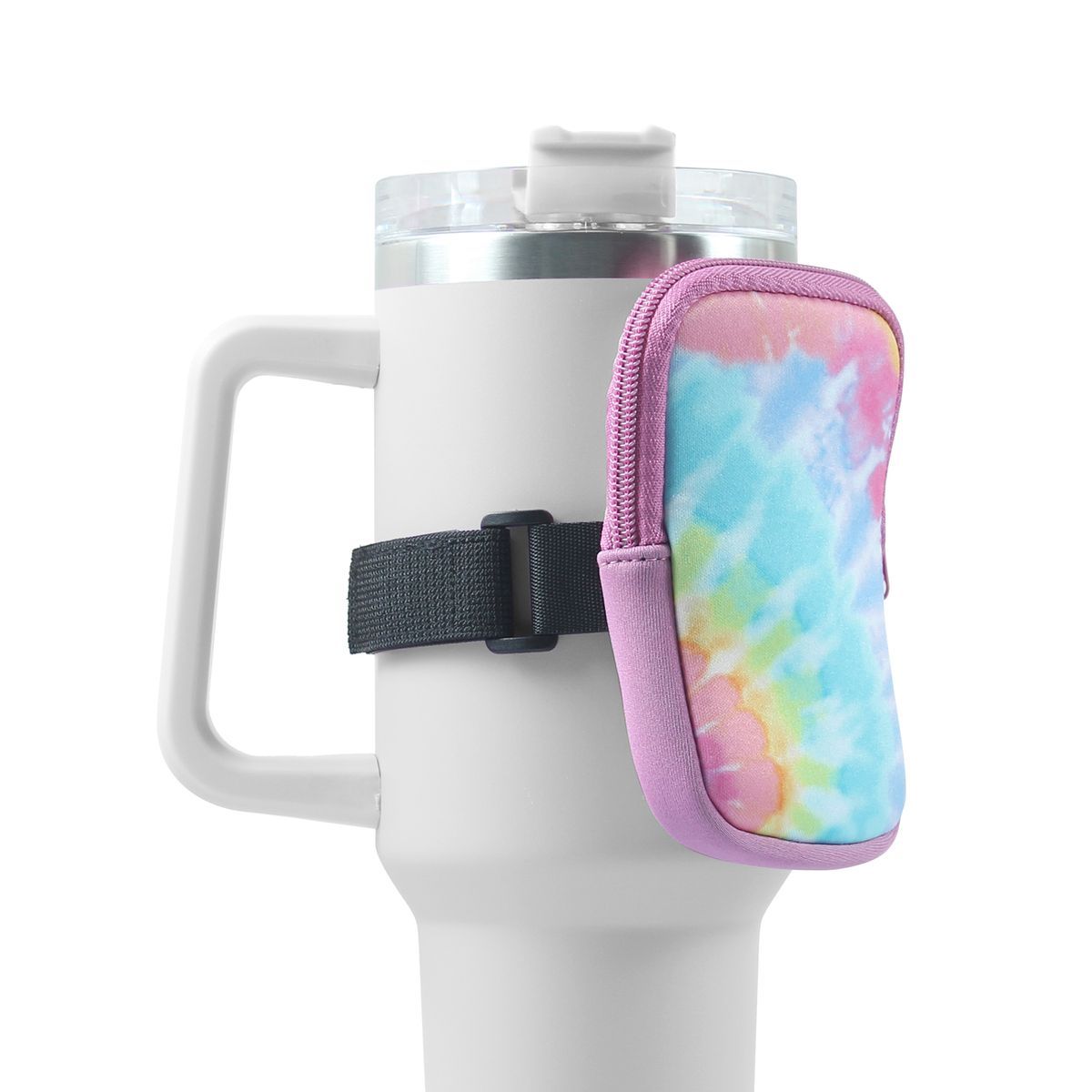 Tumbler Neoprene Pouch with Zipper  Rainbow
