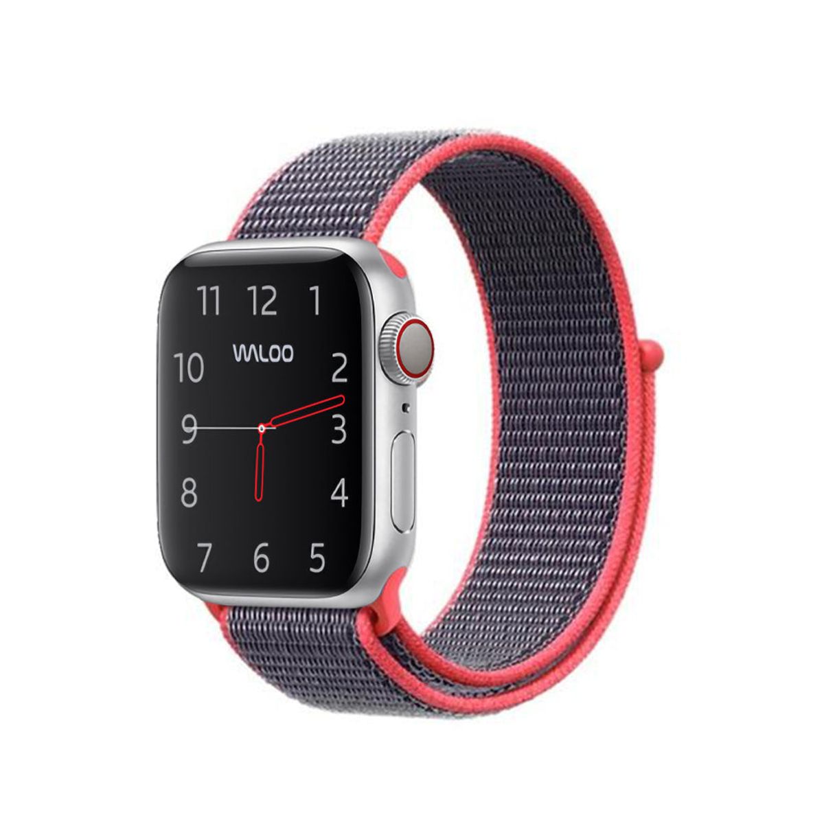 Woven Nylon Sport Loop Band for Apple Watch - 38/40/41mm / Navy/Pink