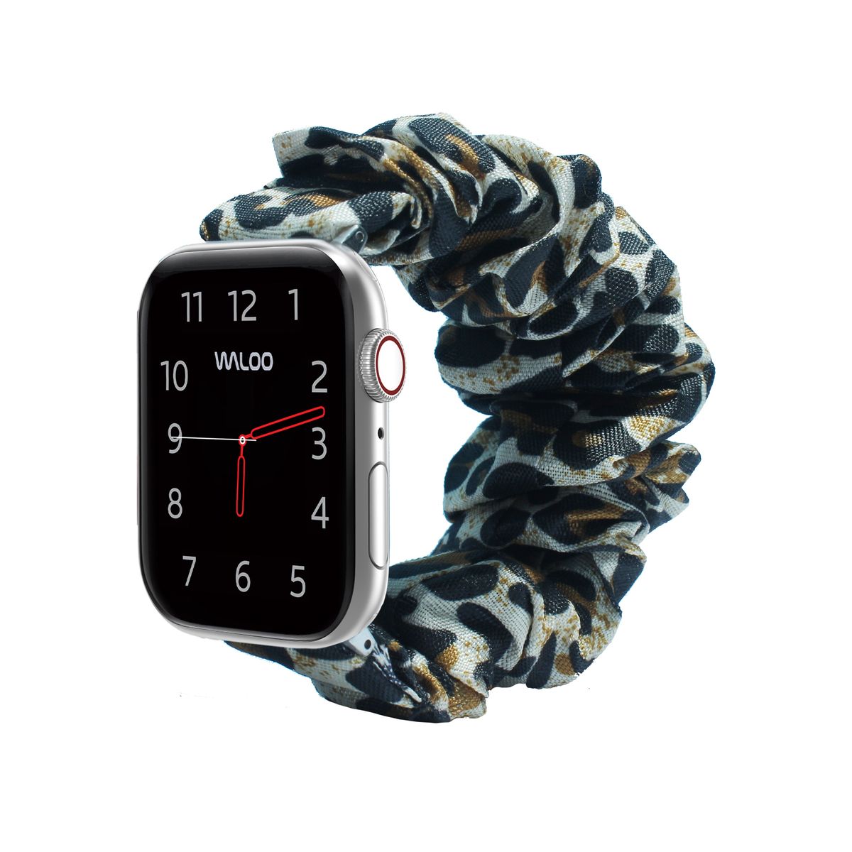 Waloo Elastic Scrunchie Band for Apple Watch Series 1-9 - 42/44/45mm / Cheetah