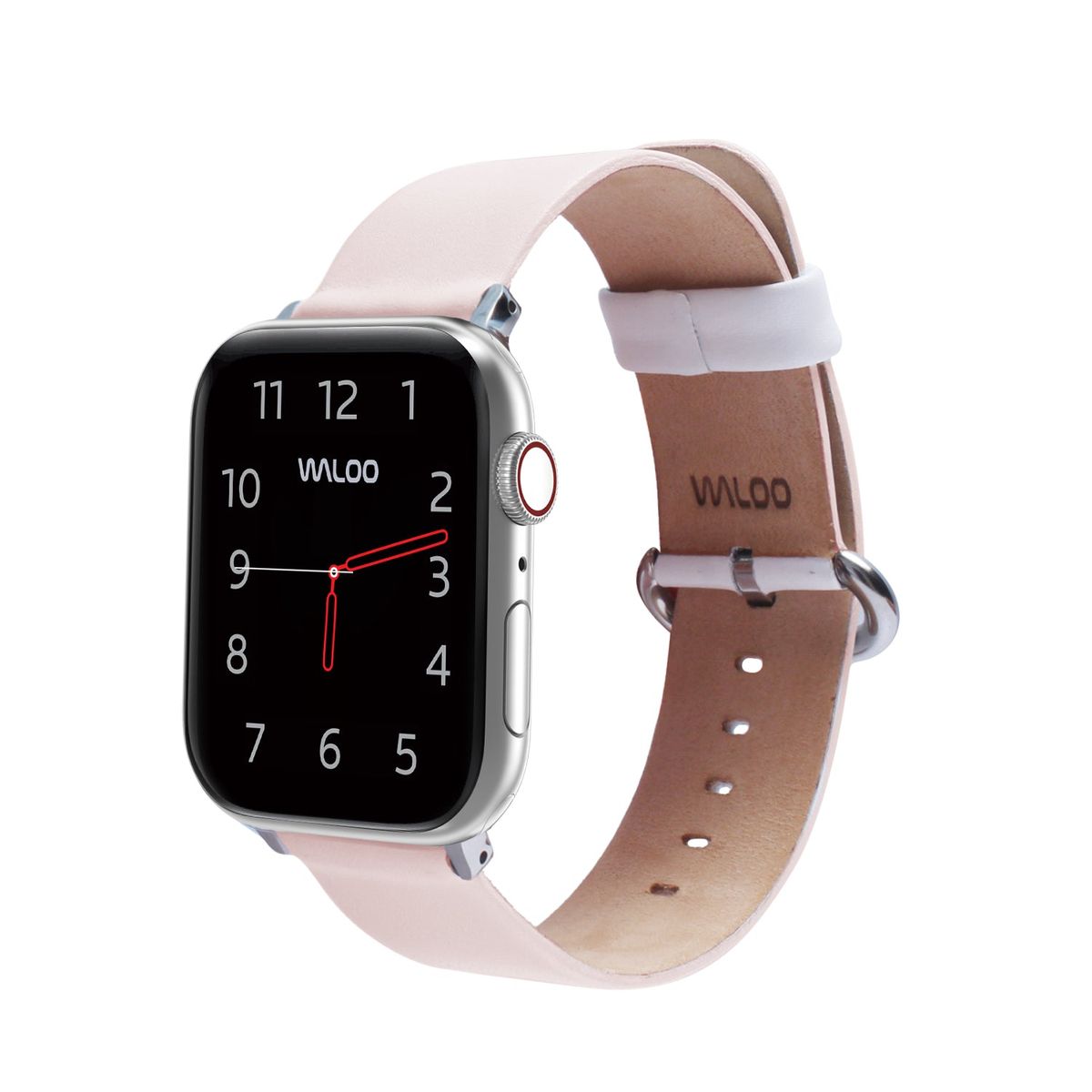 Leather Grain Apple Watch Replacement Band Series 19  424445mm  Pink