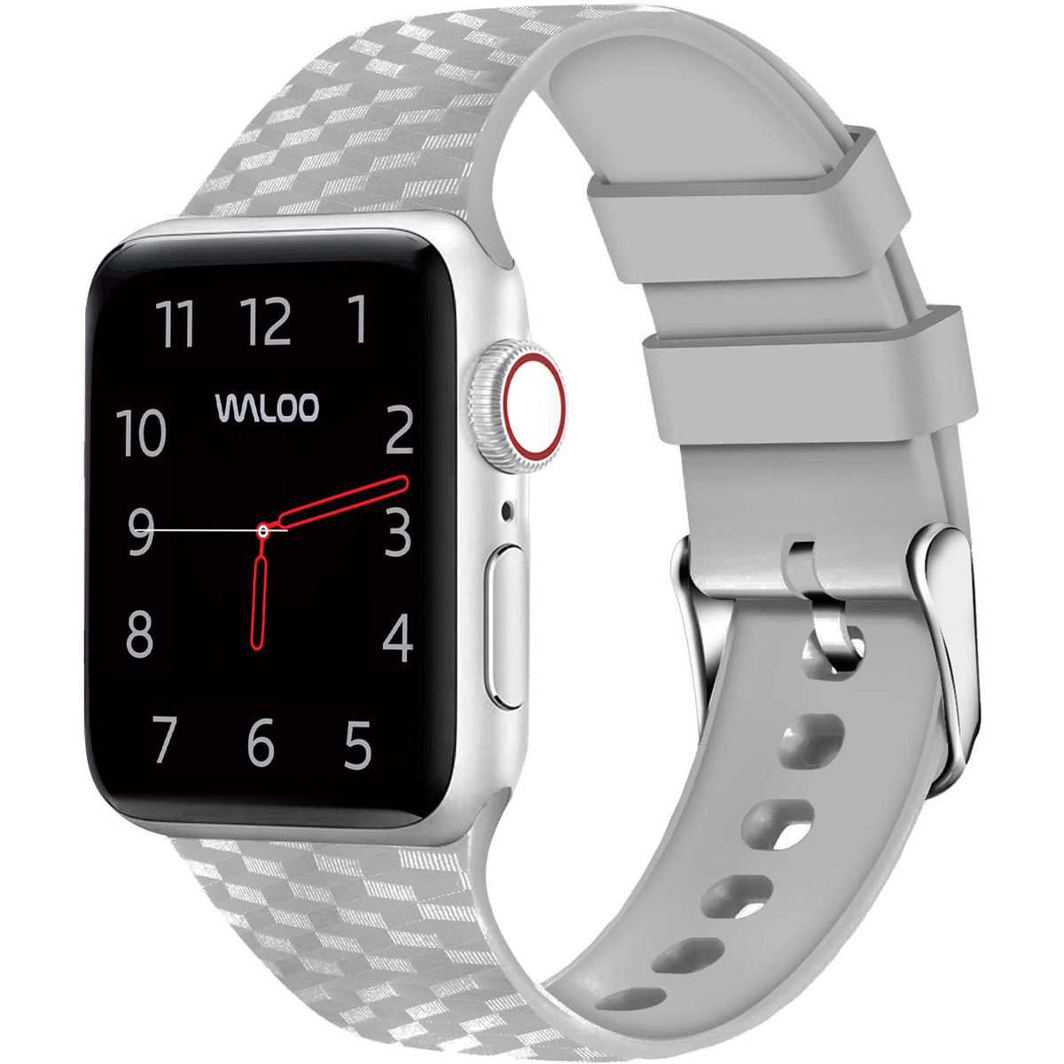 Photos - Watch Strap Waloo Products Carbon Fiber Silicone Band for Apple Watch Series 1-9 - 38/
