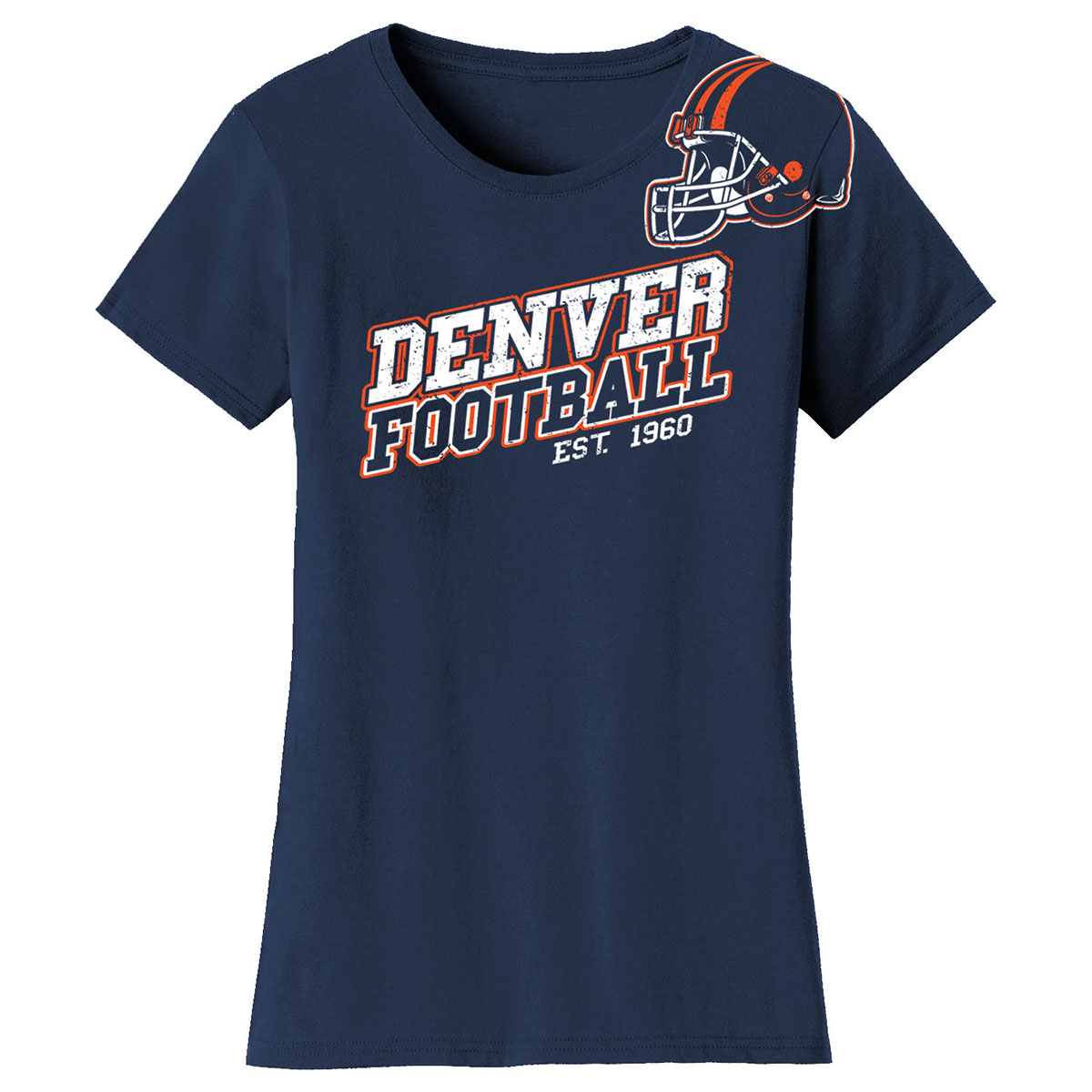 Womens Football Fan TShirt  Large  Denver