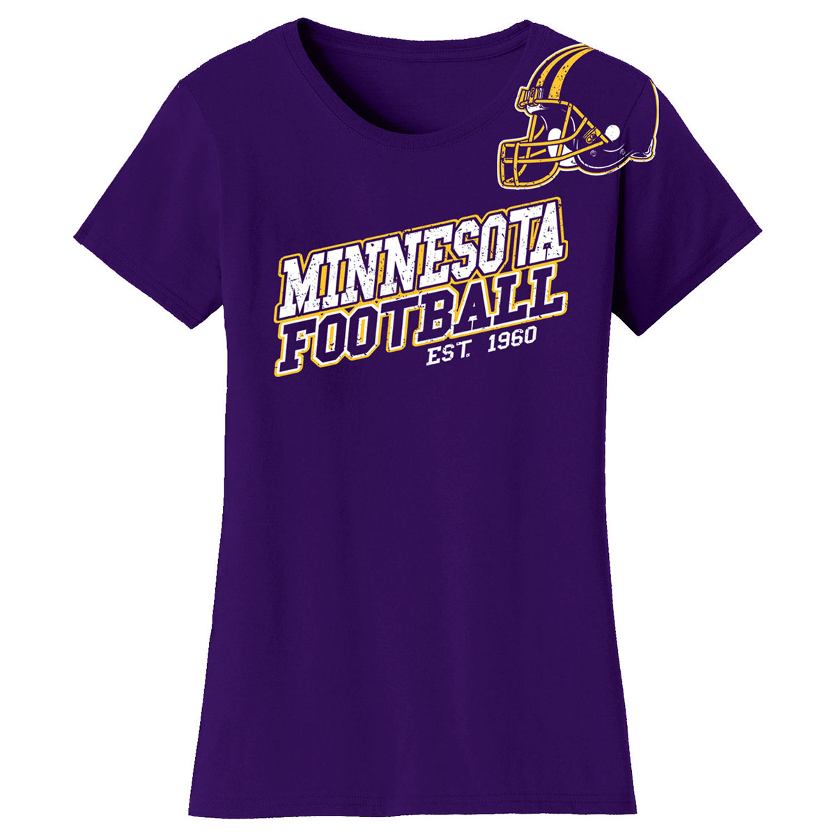 Womens Football Fan TShirt  Large  Minnesota