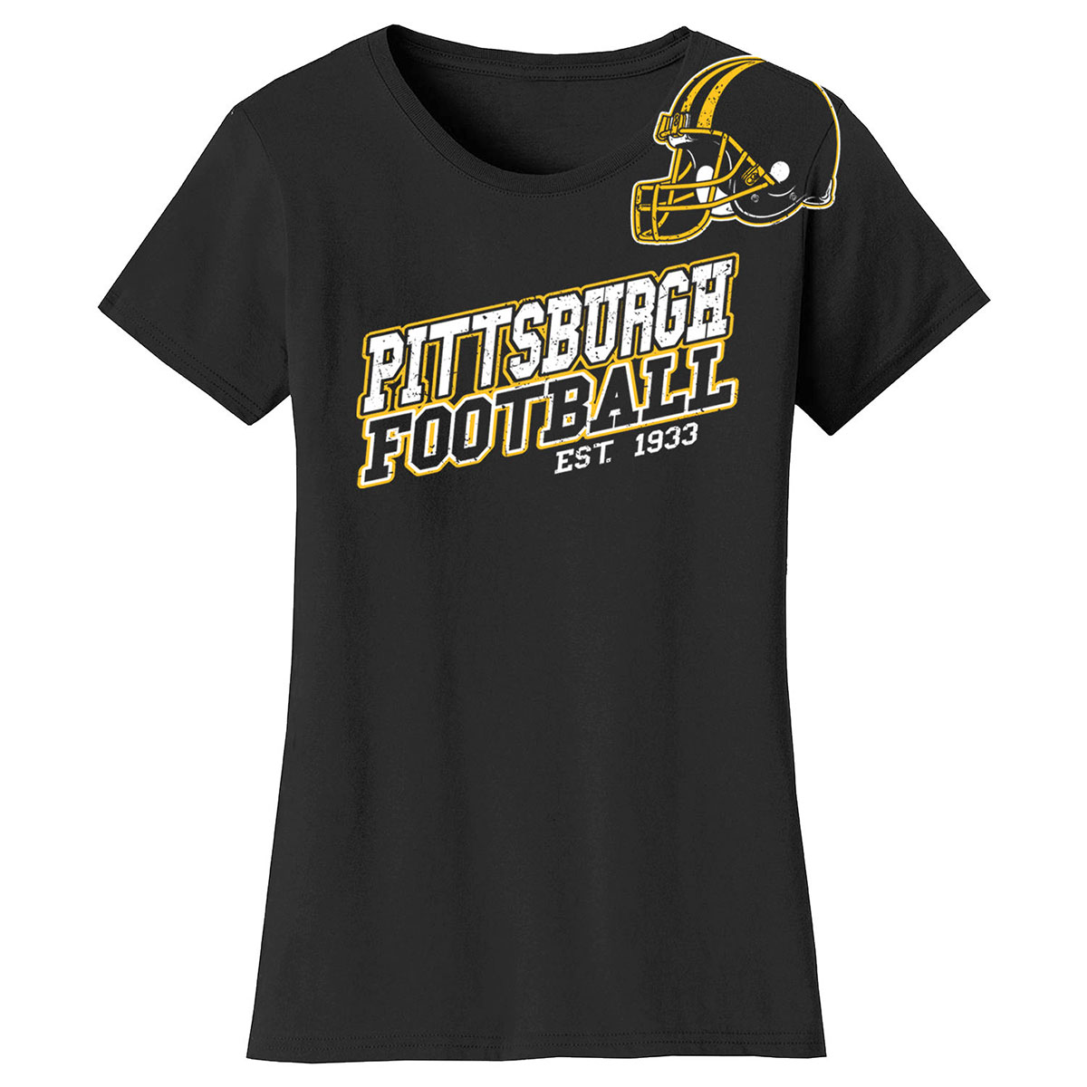 Womens Football Fan TShirt  Large  Pittsburgh