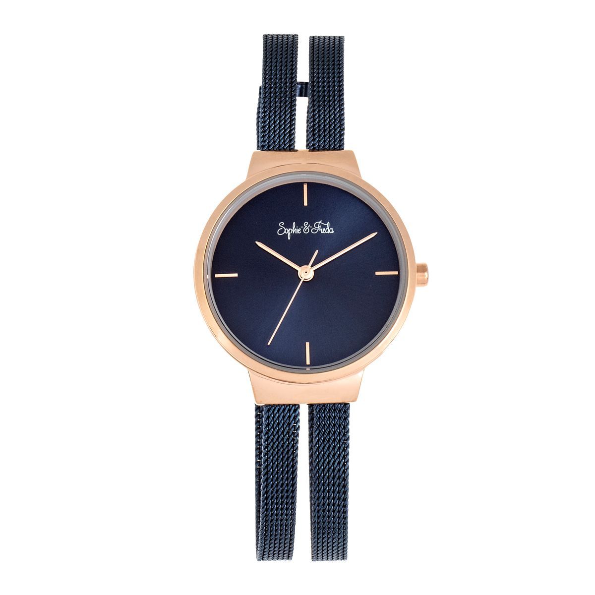 Sedona Mesh Bracelet Watch by Sophie  Freda  BlueRose Gold