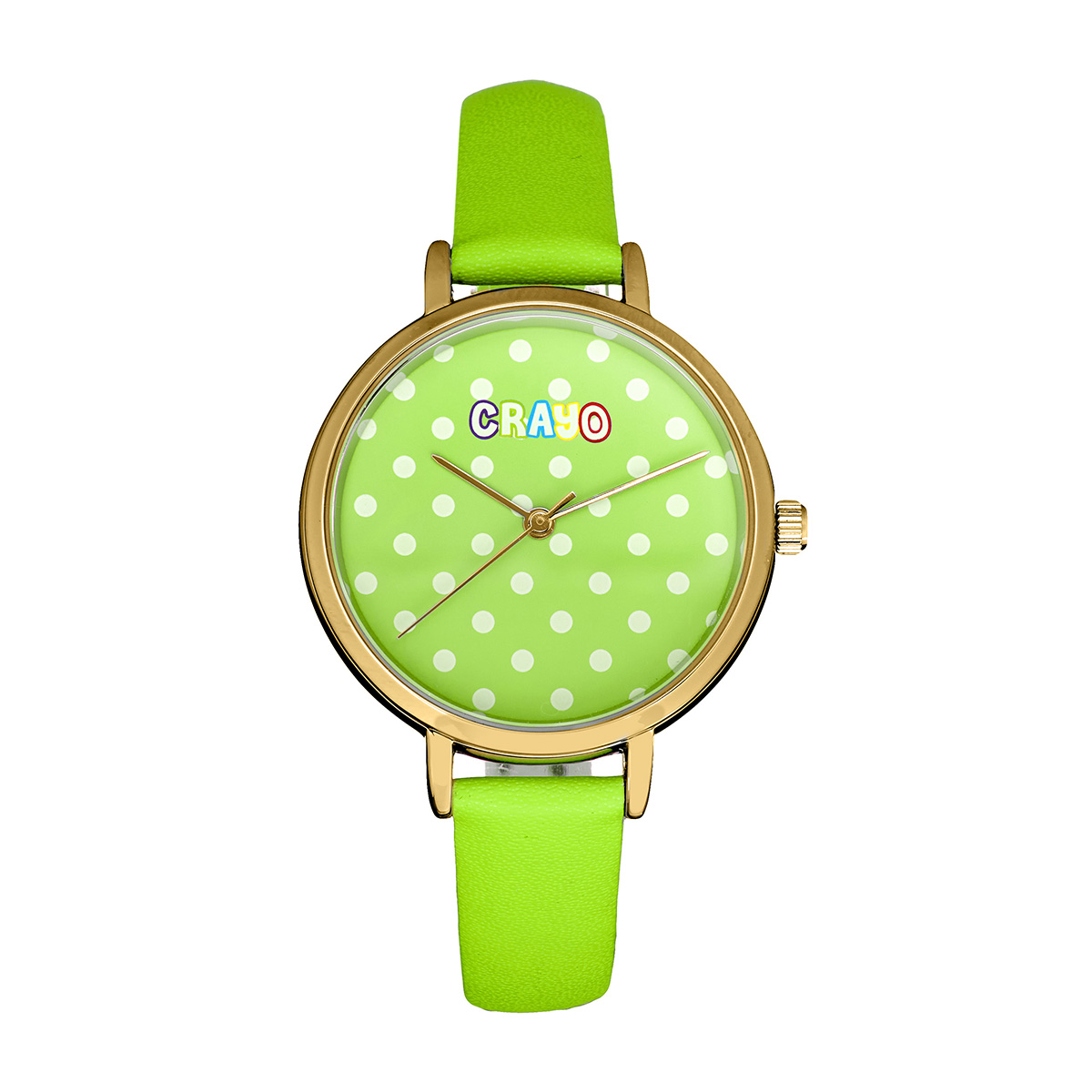 Crayo Dot Strap Watch 35mm  GoldGreen