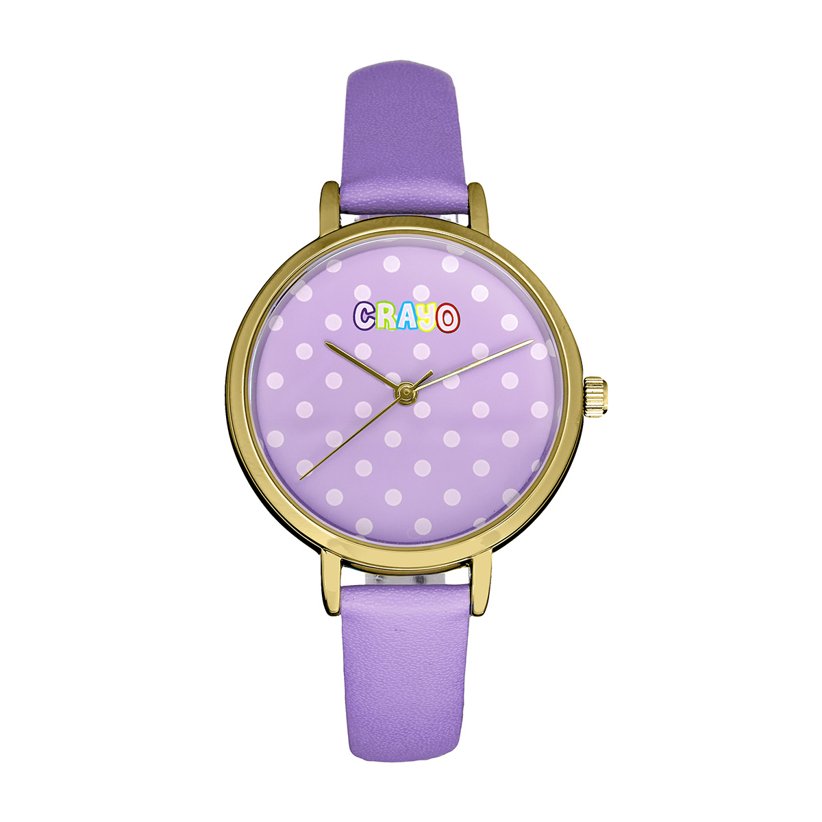 Photos - Wrist Watch Crayo Crayo™ Dot Strap Watch, 35mm - Gold/Purple CRACR5904