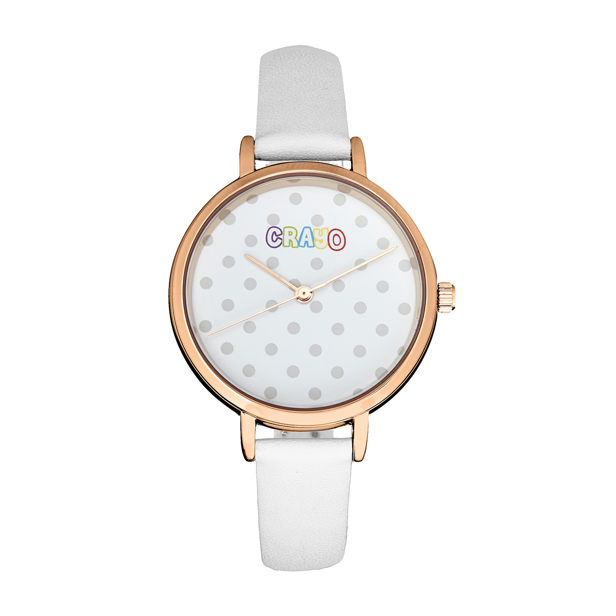 Crayo Dot Strap Watch 35mm  Rose GoldWhite