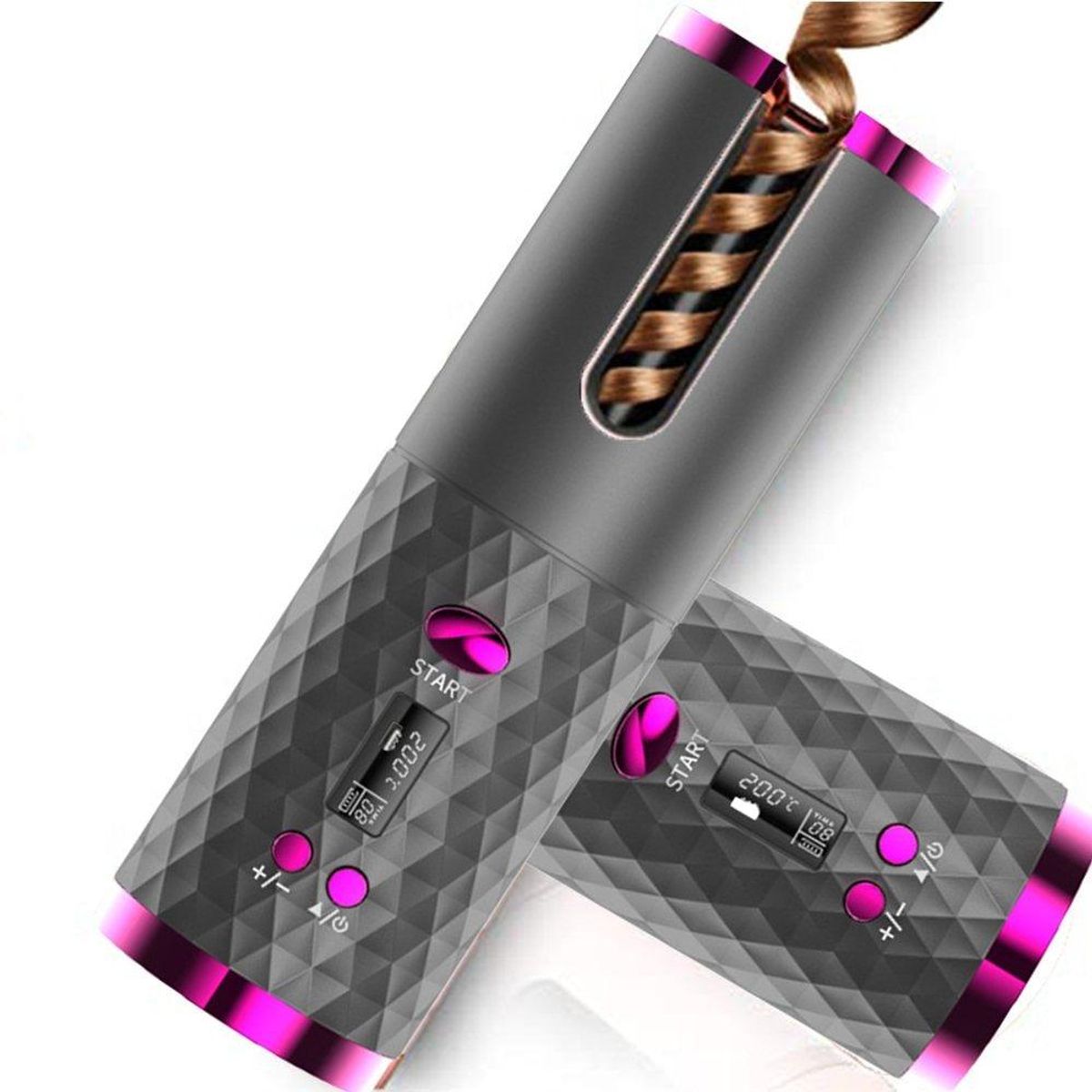 PlanetCurls Digital Automatic Hair Curler - Gray