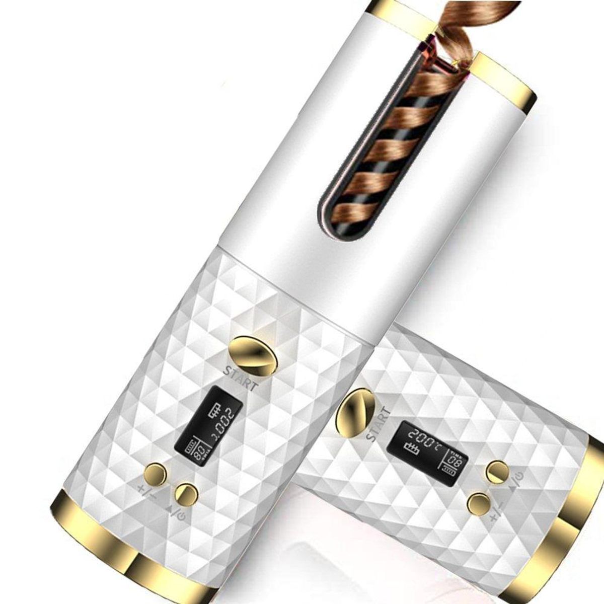 PlanetCurls Digital Automatic Hair Curler - White