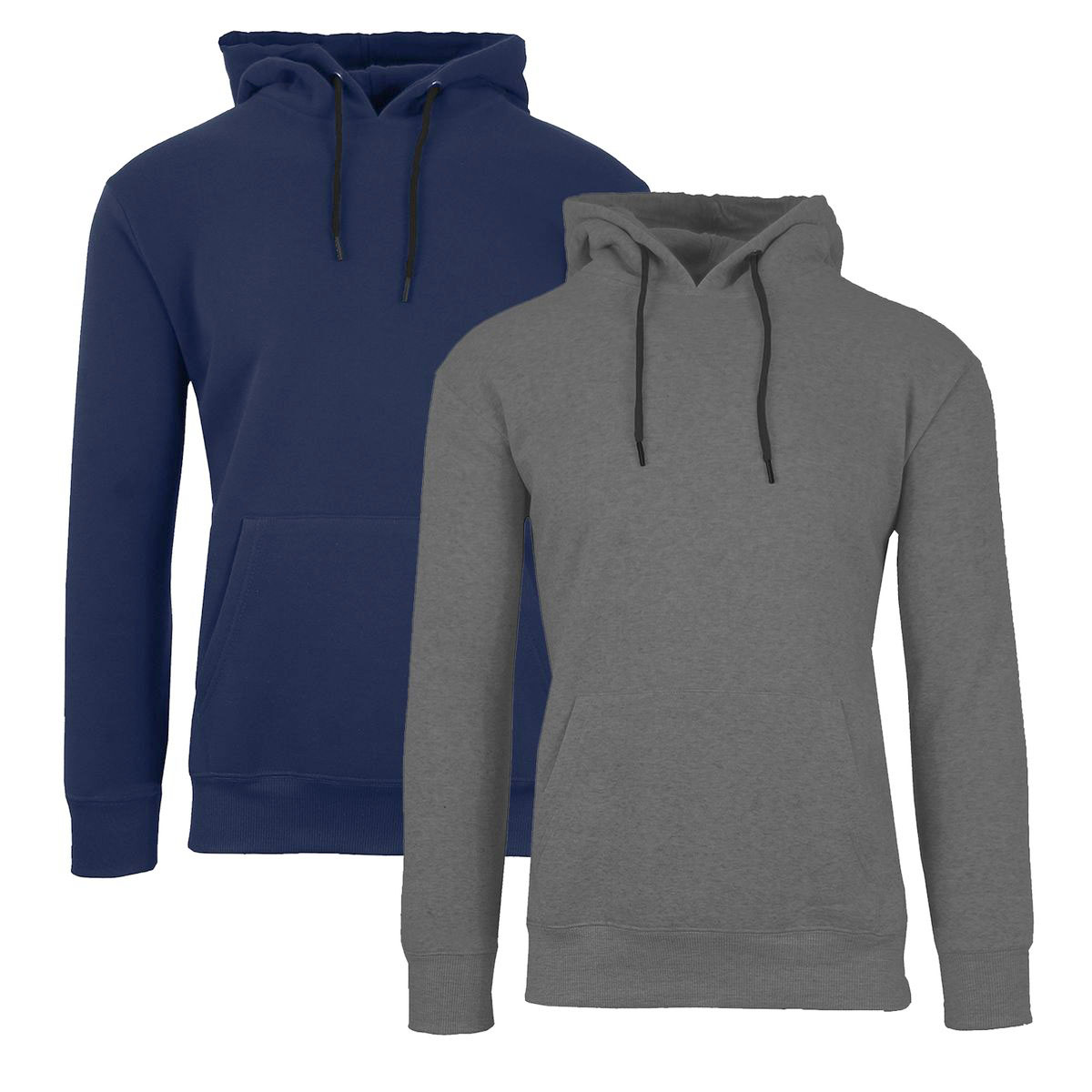 Men's Heavyweight Fleece Lined Pullover Hoodie (2-Pack) - (2Pack) / BD-11922 / CH-NV / L