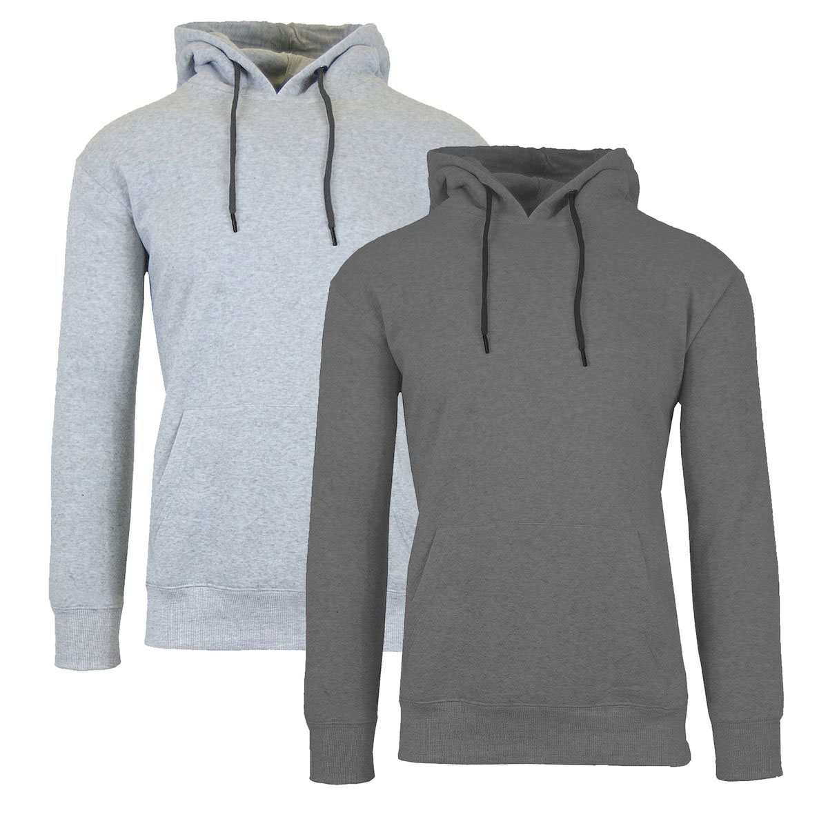 Men's Heavyweight Fleece Lined Pullover Hoodie (2-Pack) - (2Pack) / BD-11922 / CH-HG / L
