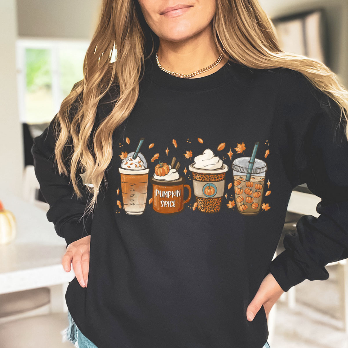 Women's Fall Time Coffee Sweater - 3XL / Black