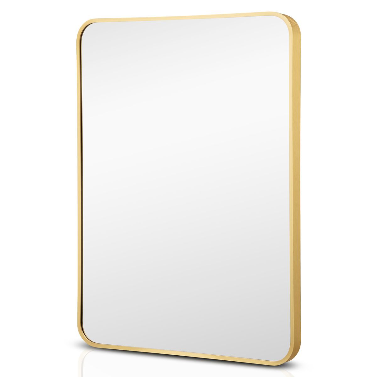 Photos - Wall Mirror Goplus GoPlus 22 x 30-inch Bathroom Wall Mounted Mirror - Gold JV10611GD