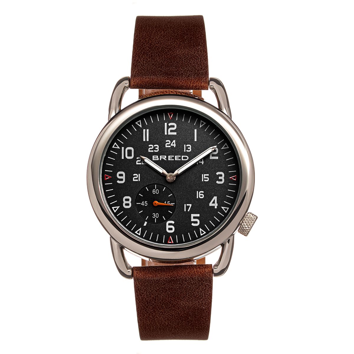 Photos - Wrist Watch BREED ™ Regulator Watches with Leather Bands - Brown/Black BRD8802 