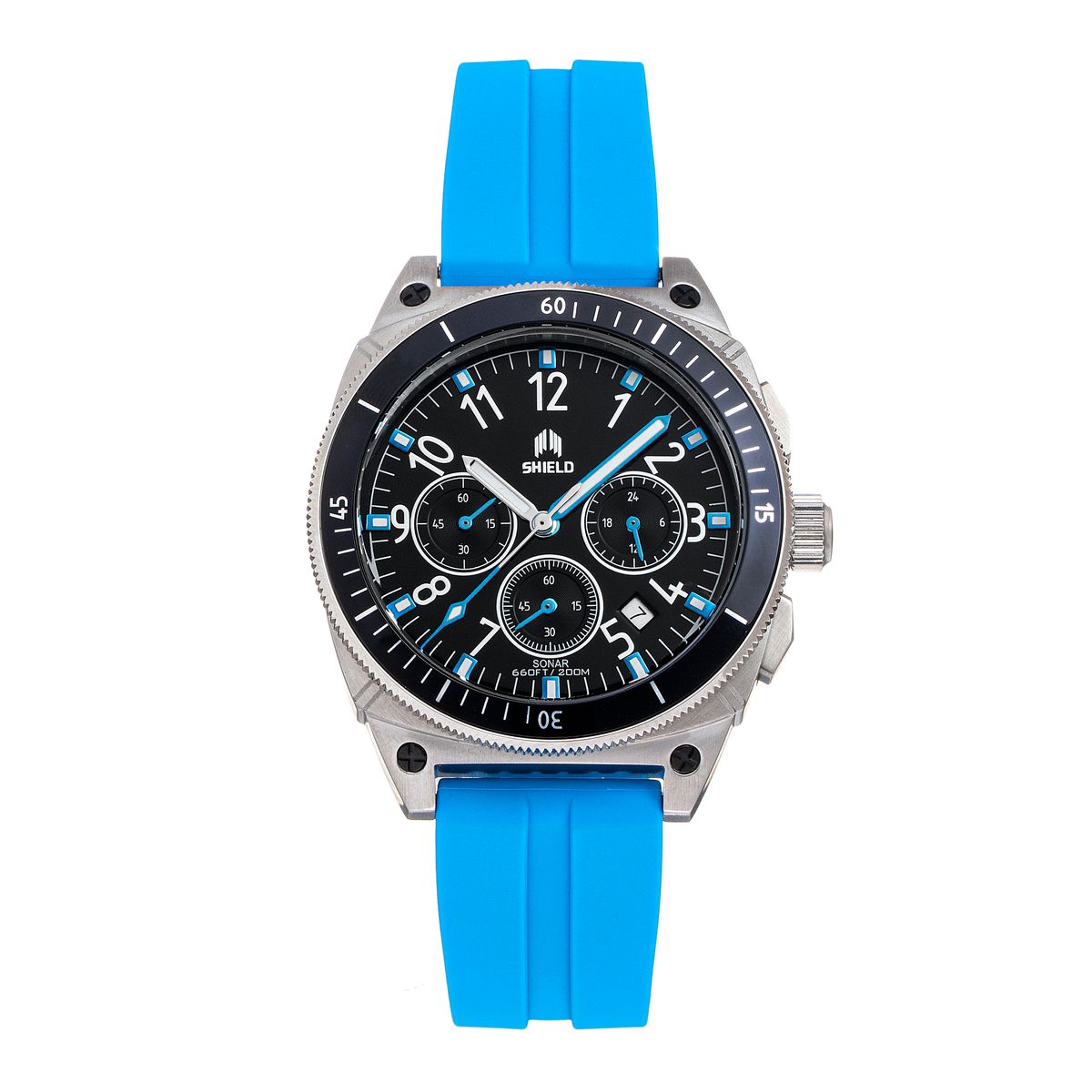 Photos - Wrist Watch Shield ™ Sonar Chronograph Strap Watches with Date - Light Blue SLDS 