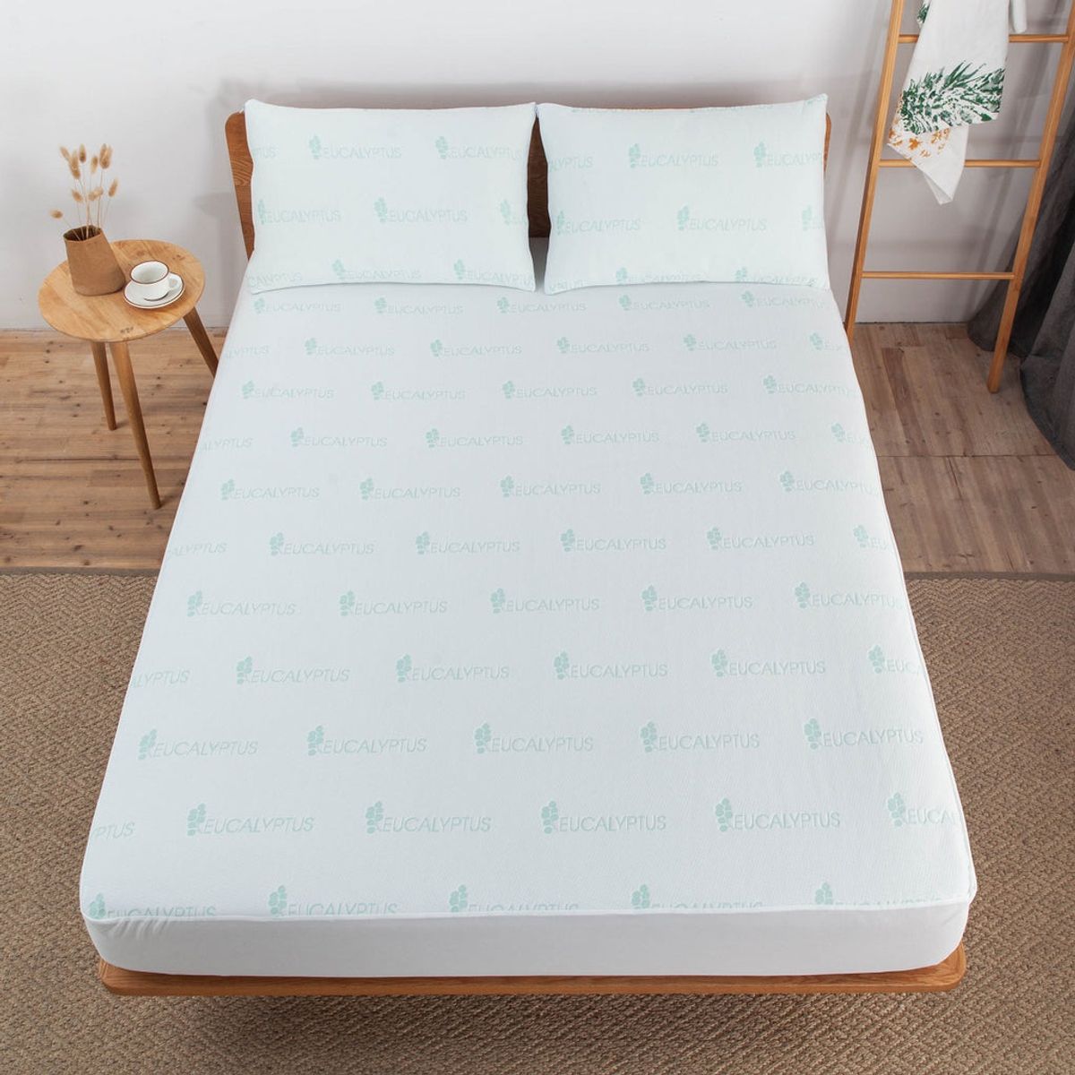 Bibb Home&reg; Waterproof Mattress Pad, Eucalyptus-Infused - Eucalyptus Scented Waterproof Mattress Pad, Twin XL