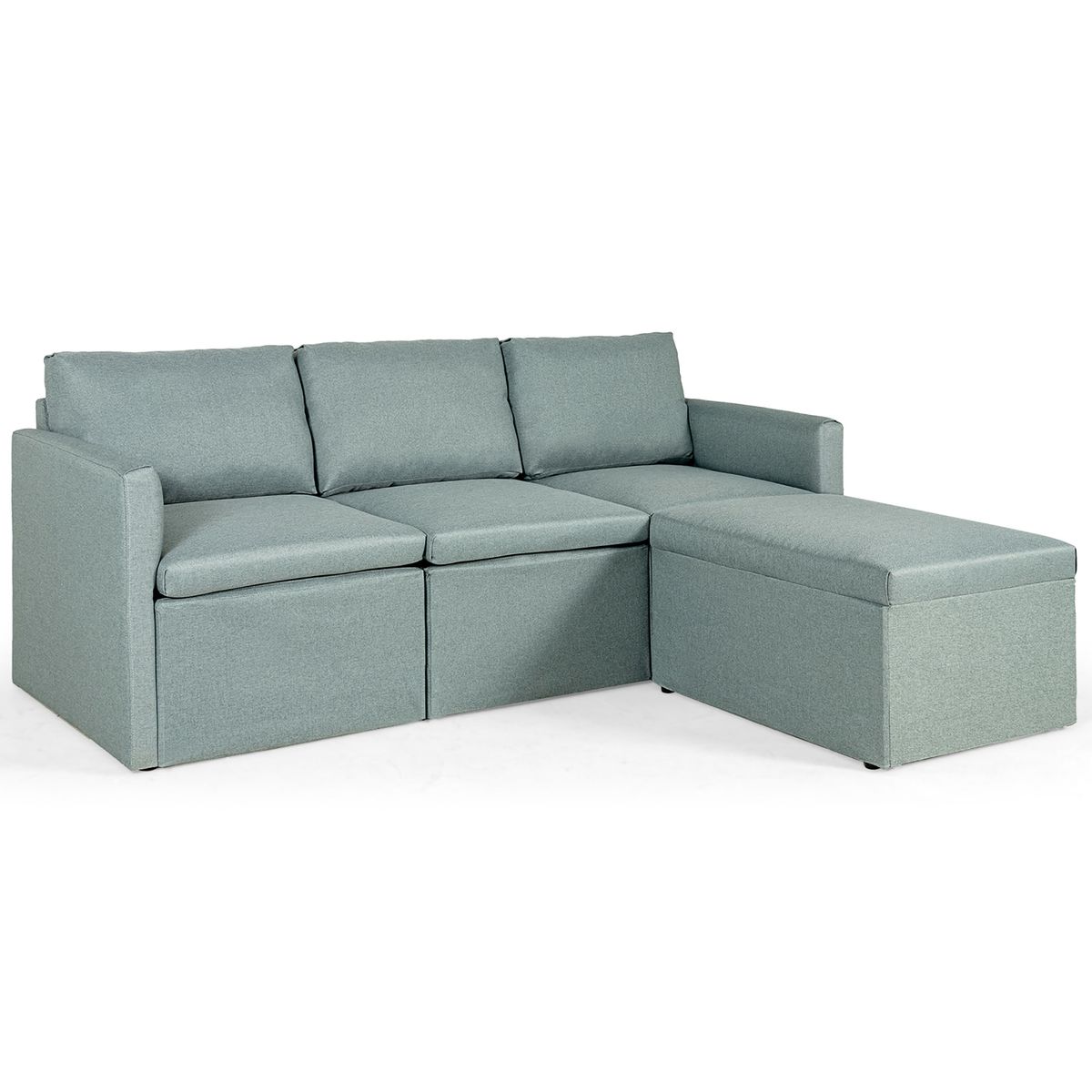 Convertible LShaped Sectional Sofa Couch with Reversible Chaise  Sectional Sofa GN
