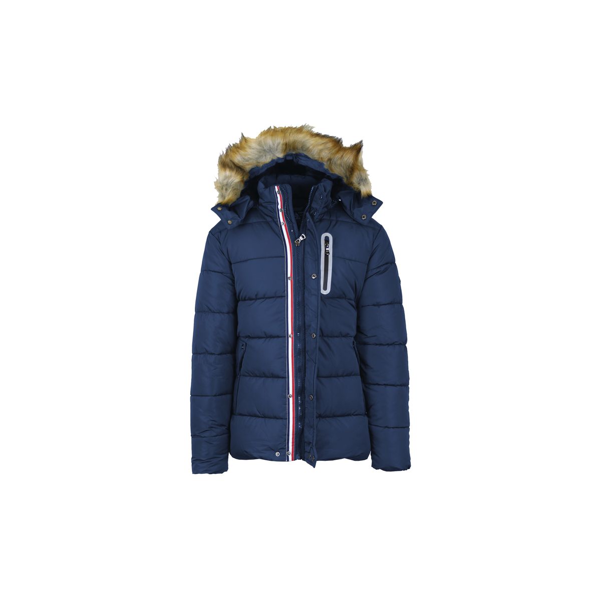 Men's Heavy Tech Puffer Jacket with Hood - SP-1707-NV-S